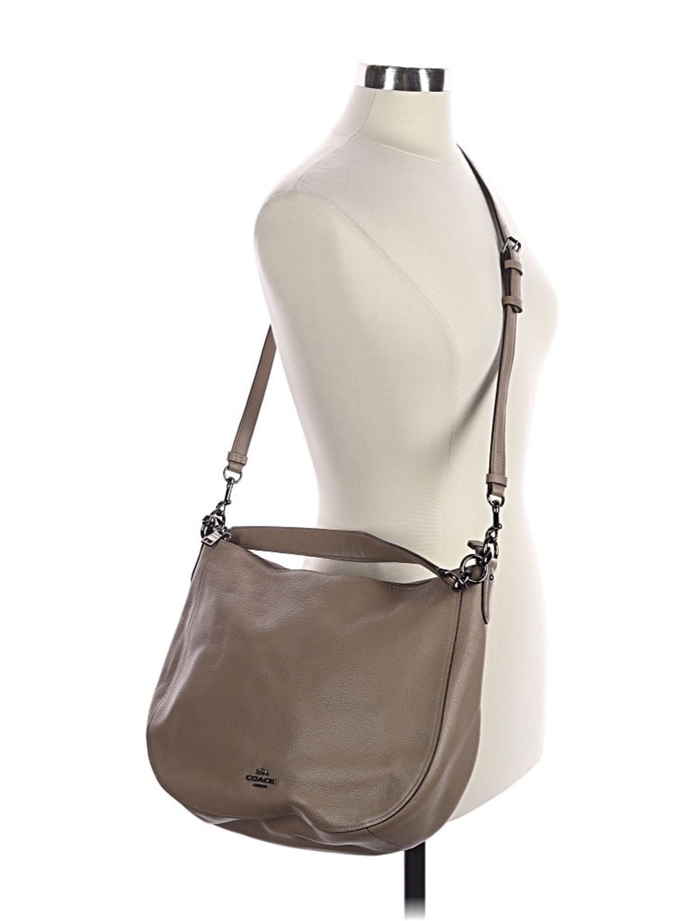 Coach Hobo Leather Purse, Grey
